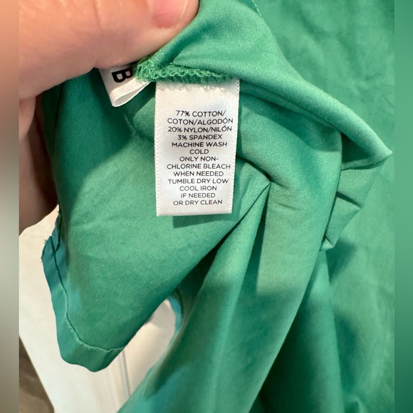 Ann Taylor LOFT New! Kelly Green Button Back Womens Sz S Off The Shoulder Blouse - Picture 7 of 13